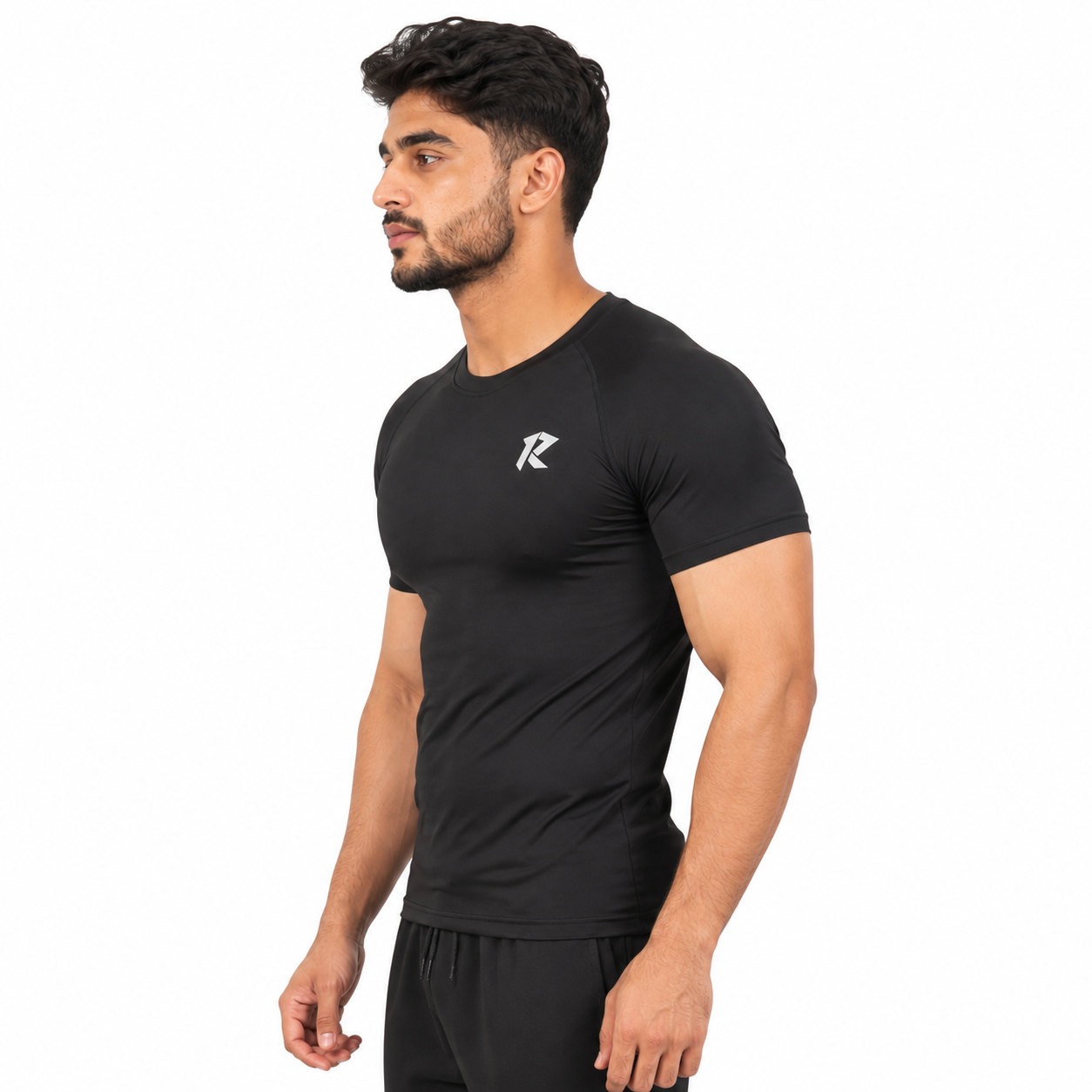 Drifit Raglan Sleeve Compression Shirt - Black