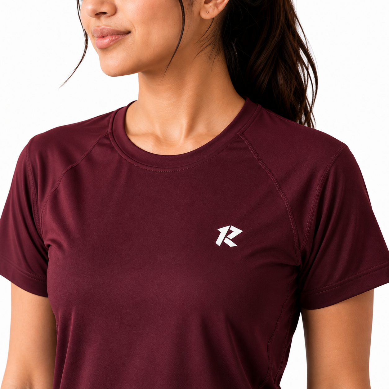 Women Drifit - 4 Way Stretch Performance Tee - Maroon