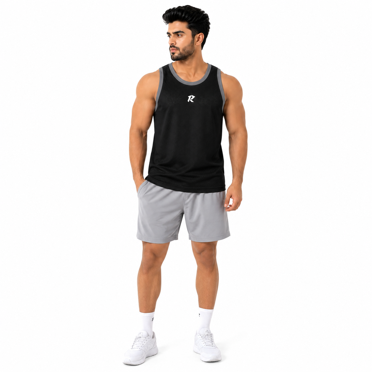 Performance Mesh Tank with Contrast RIB