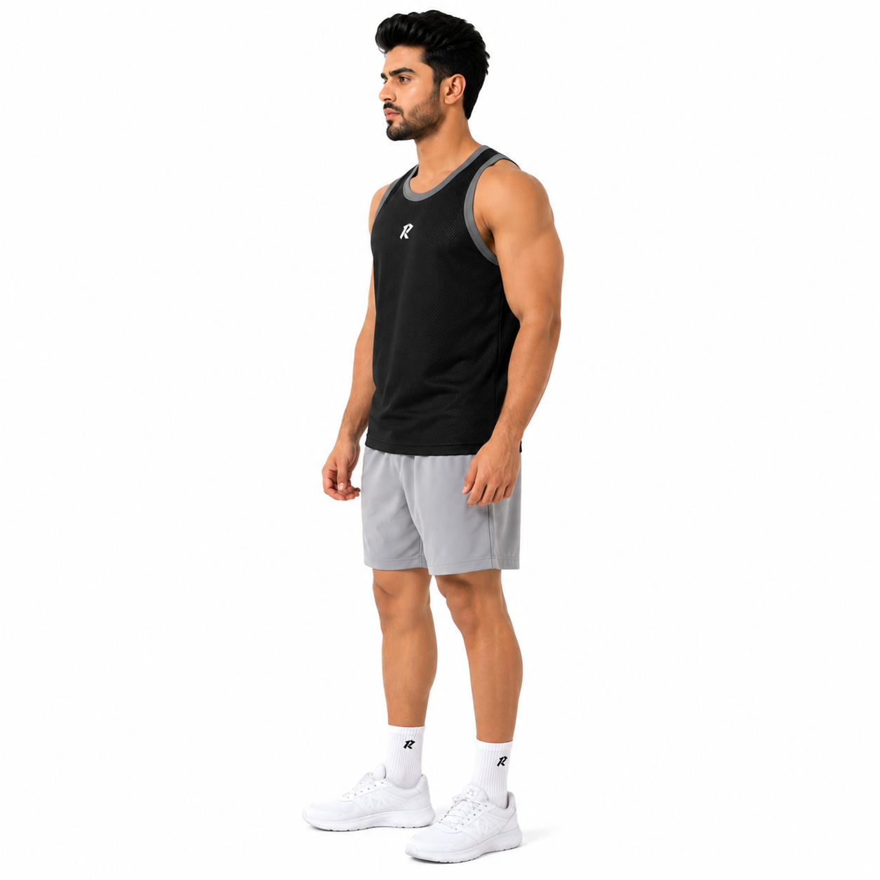 Performance Mesh Tank with Contrast RIB