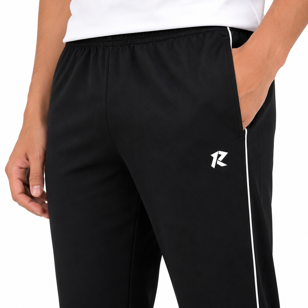 Regular Fit Piping Trouser - Black