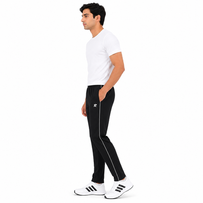 Regular Fit Piping Trouser - Black