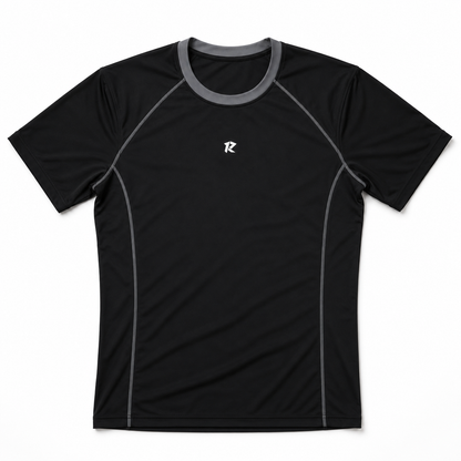 Contour Raglan Sleeve Compression Shirt - Black