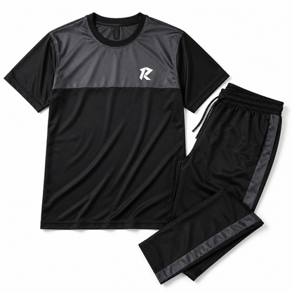 Summer Drifit Panel Tracksuit - Grey & Black