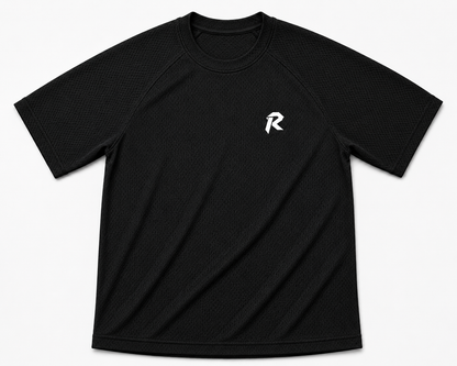 Women Mesh Performance Tee - Black