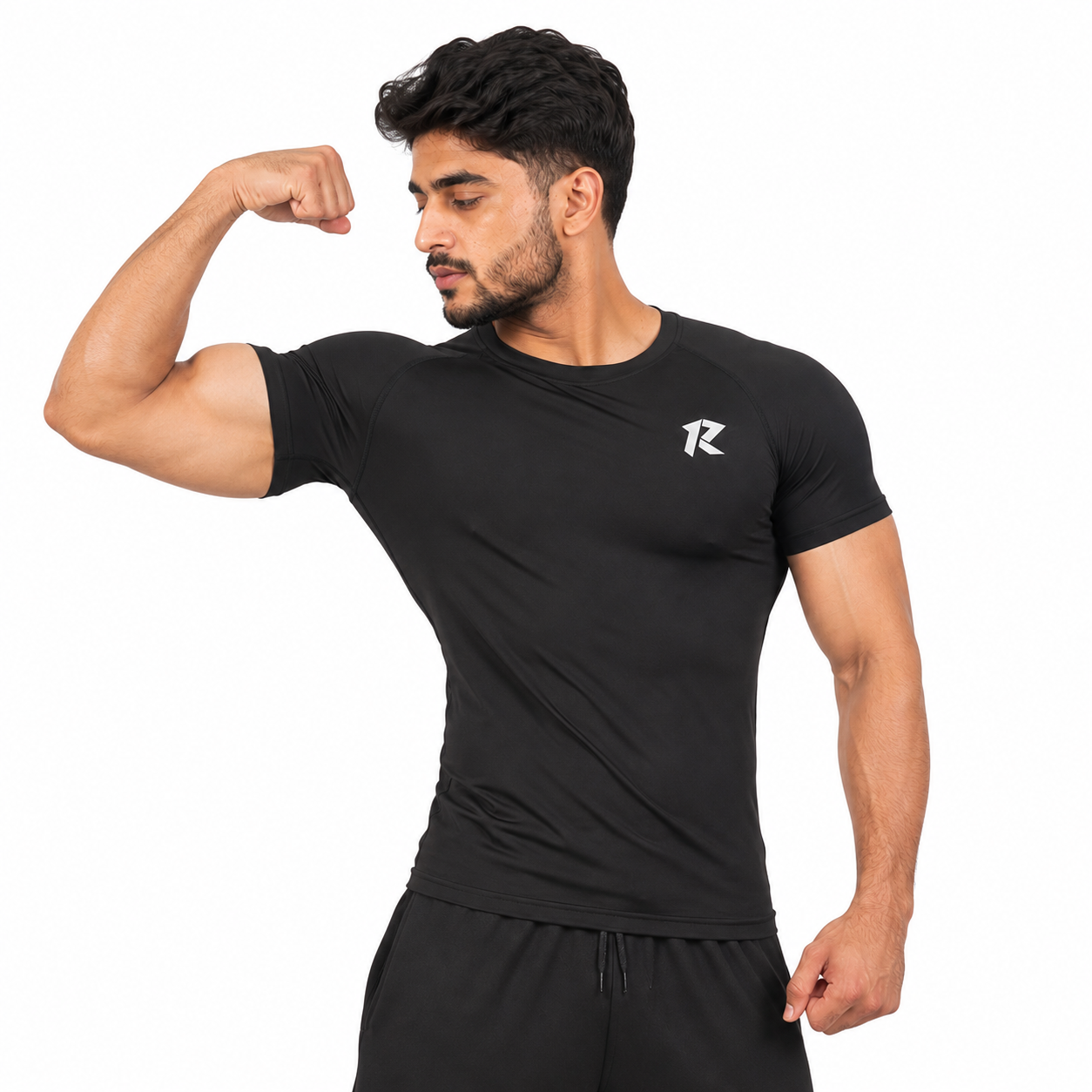 Drifit Raglan Sleeve Compression Shirt - Black