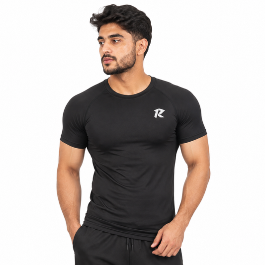 Drifit Raglan Sleeve Compression Shirt - Black