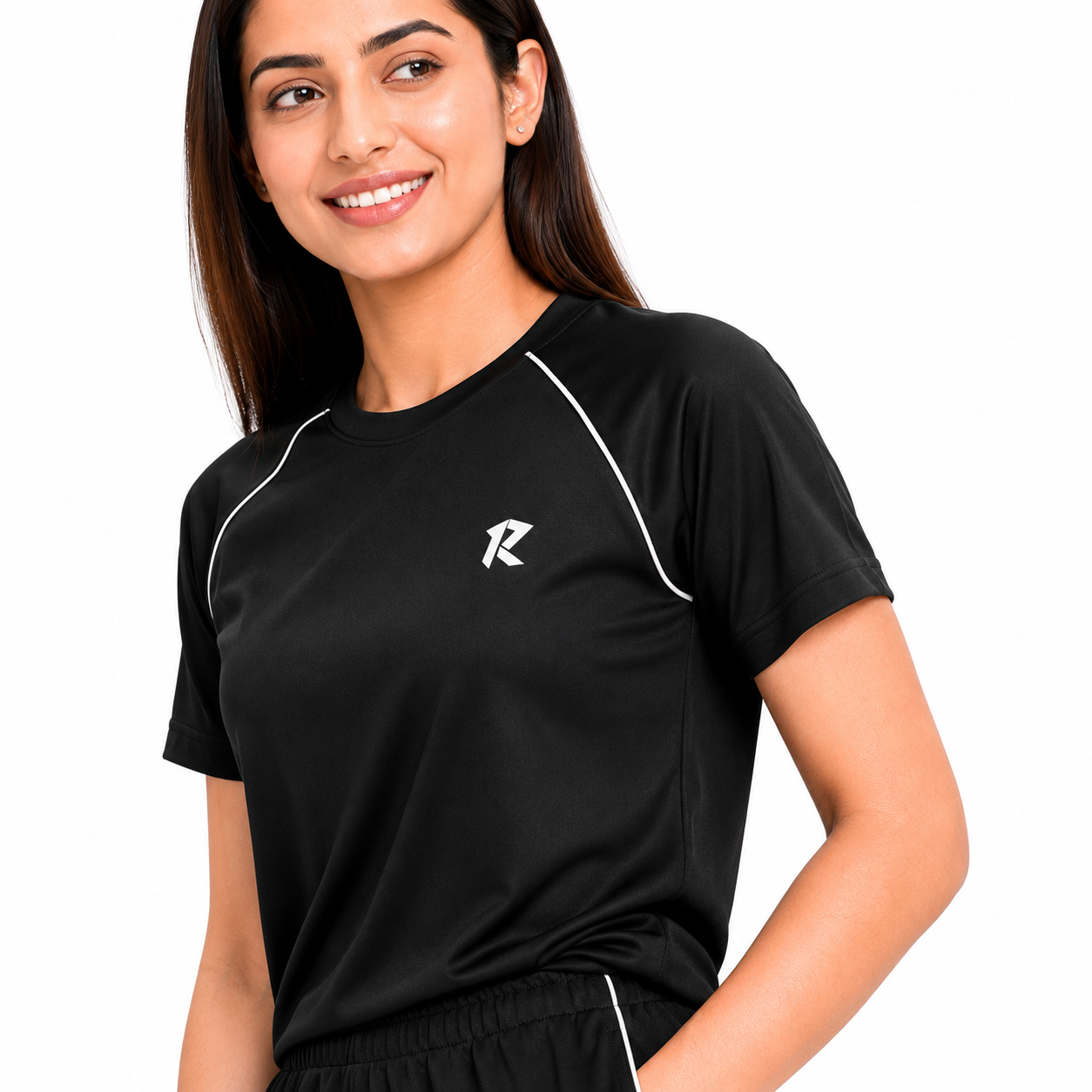 Summer Raglan Sleeve Tracksuit - Black