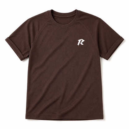 Women Mesh Performance Tee - Dark Brown
