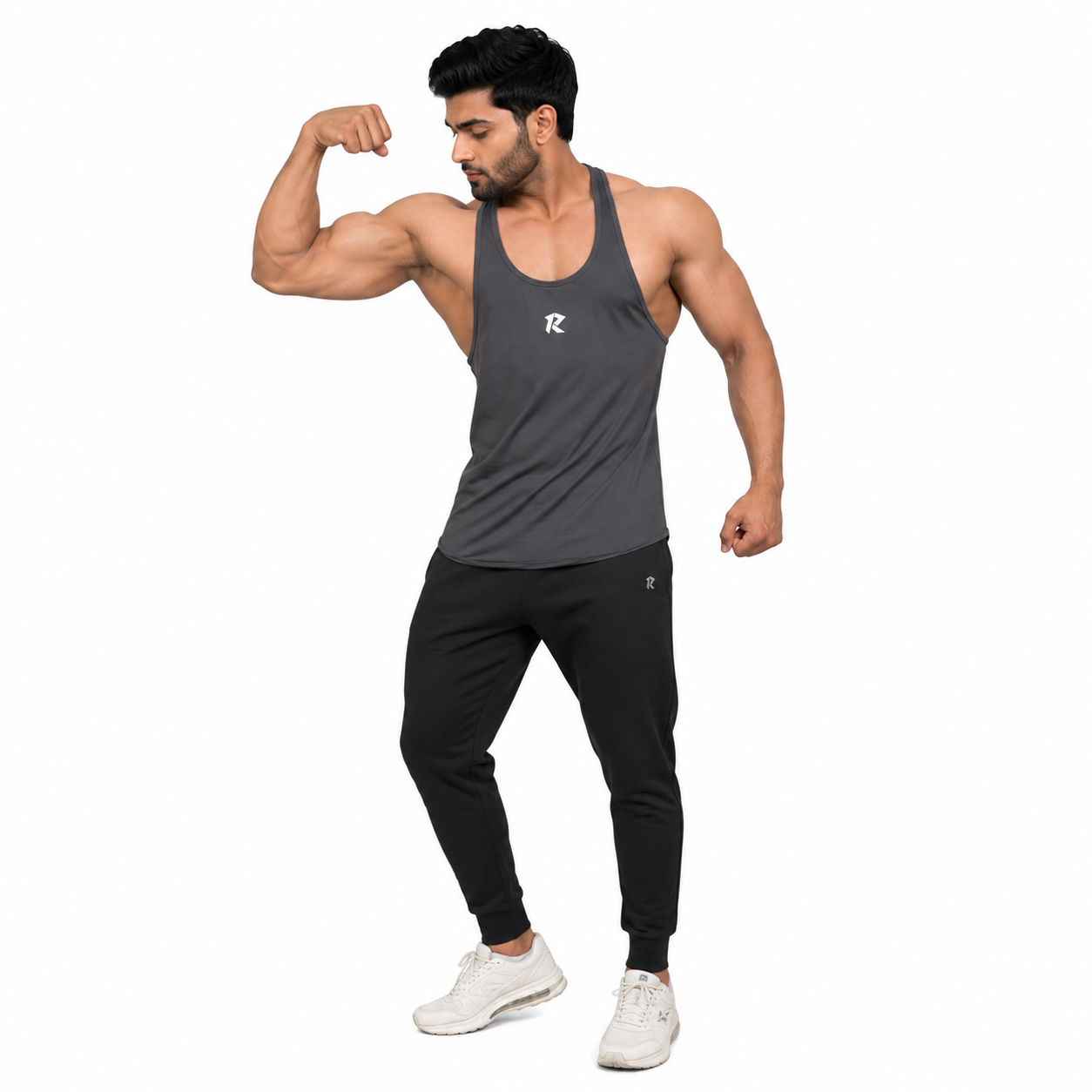Dri-Fit Racerback Stringer Tank - Dark Grey
