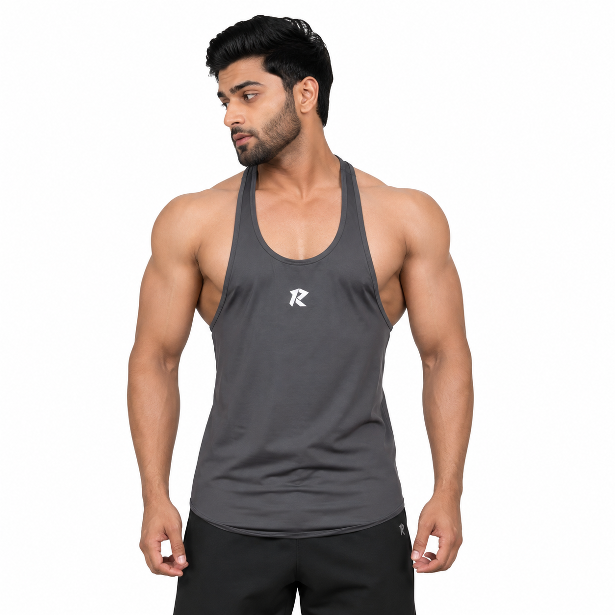 Dri-Fit Racerback Stringer Tank - Dark Grey