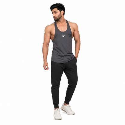 Dri-Fit Racerback Stringer Tank - Dark Grey