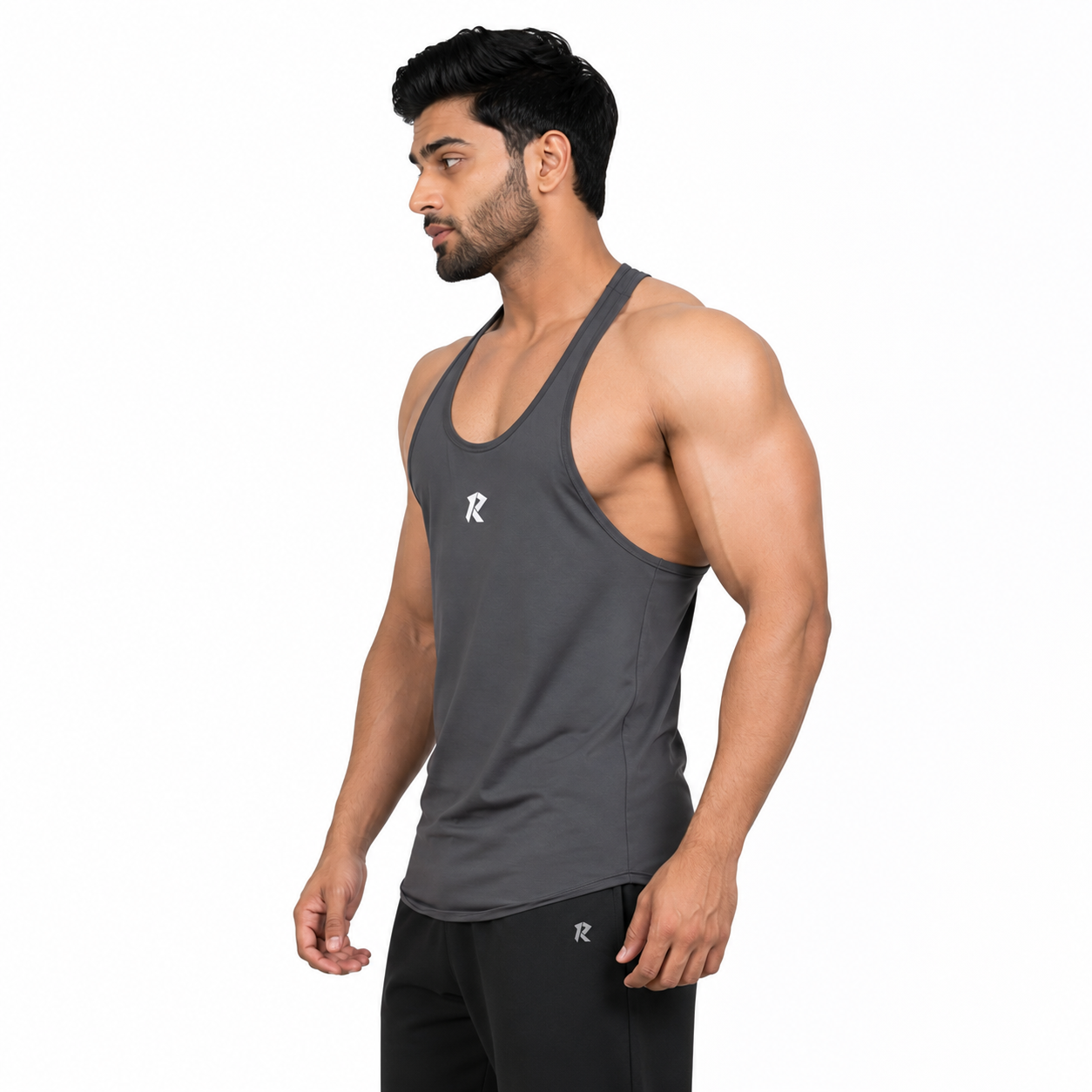Dri-Fit Racerback Stringer Tank - Dark Grey