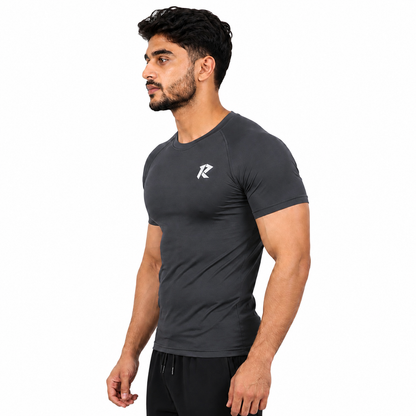 Drifit Raglan Sleeve Compression Shirt - Dark Grey