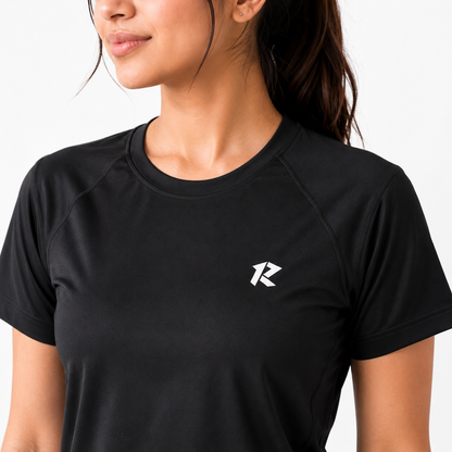 Women Drifit - 4 Way Stretch Performance Tee - Black