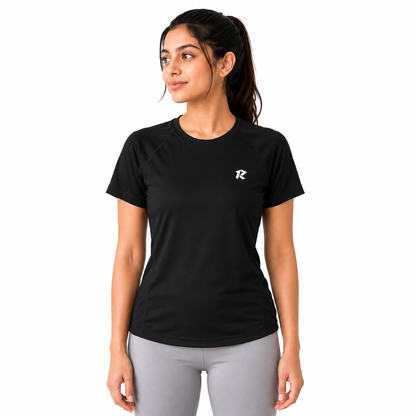 Women Drifit - 4 Way Stretch Performance Tee - Black