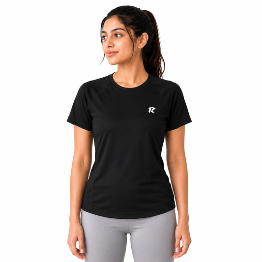 Women Drifit - 4 Way Stretch Performance Tee - Black