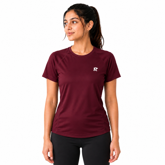 Women Drifit - 4 Way Stretch Performance Tee - Maroon