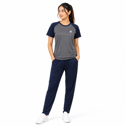 Summer Tracksuit Raglan Sleeves - Grey & Navy Blue