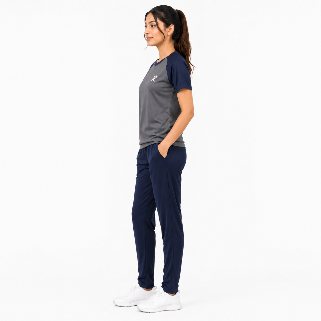 Summer Tracksuit Raglan Sleeves - Grey & Navy Blue