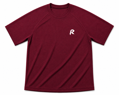 Women Mesh Performance Tee - Maroon