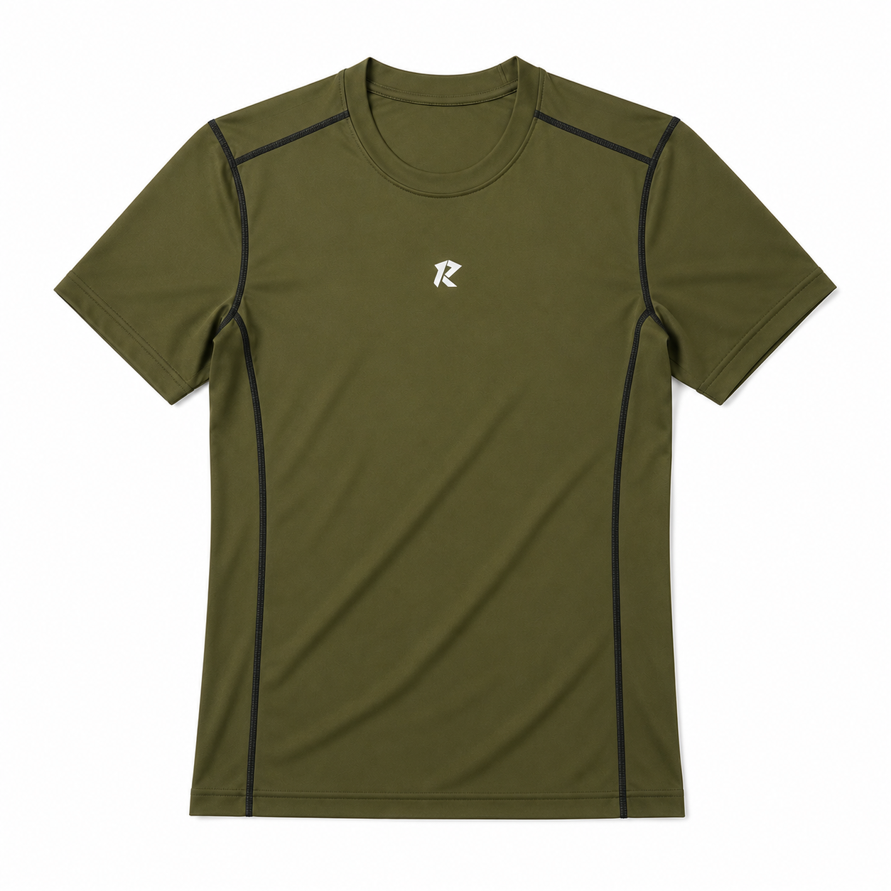 Contour Round Sleeve Compression Shirt - Olive