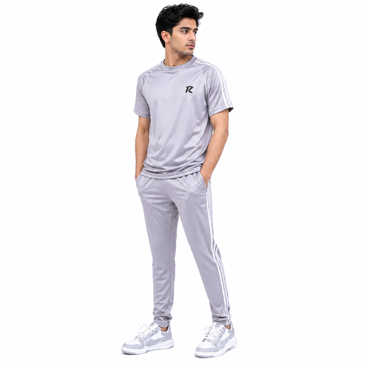 Summer Tri Liner Tracksuit - Silver Grey